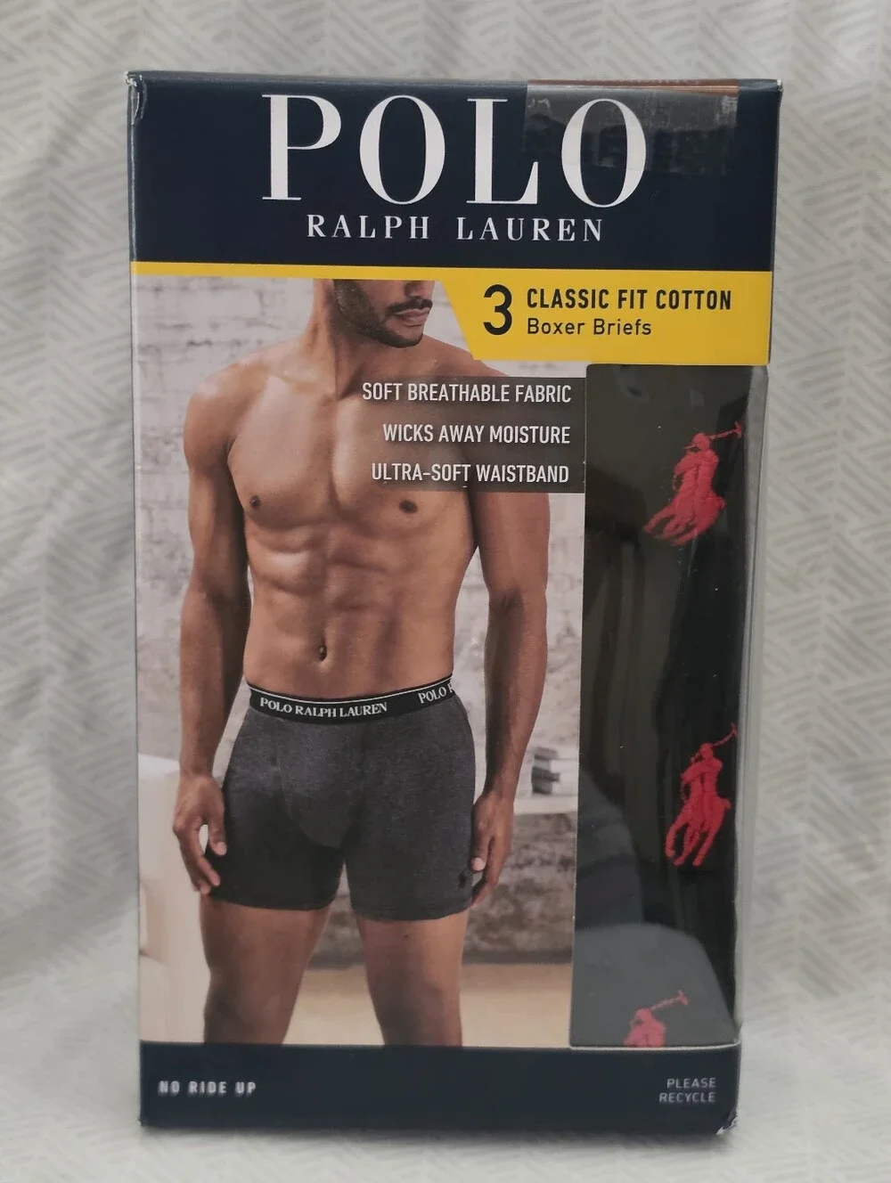NEW Polo Ralph Lauren Men's Classic Fit Cotton Boxer Briefs3-Pack